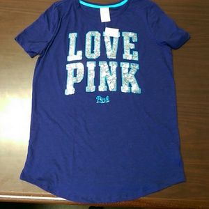 Nwt medium PINK bling t shirt