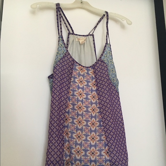 Multi colored bohemian flowy summer tank