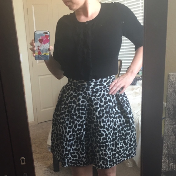 kate spade leopard skirt