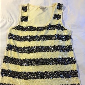 Super cute black and cream summer tank top