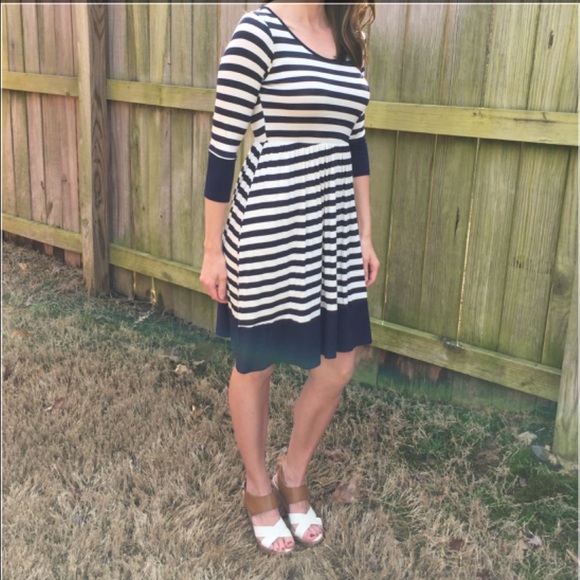 Navy stripe dress