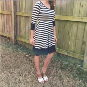 Navy stripe dress