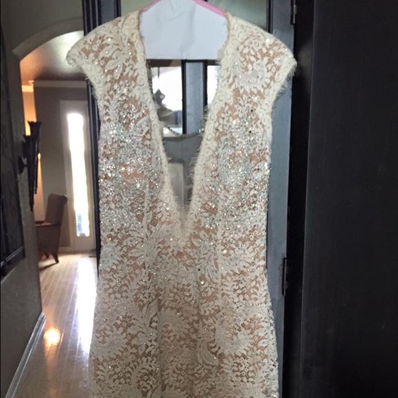 Short White Jovani Dress - Picture 3 of 4