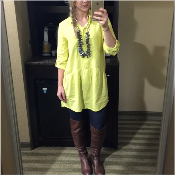 Yellow tunic blouse
