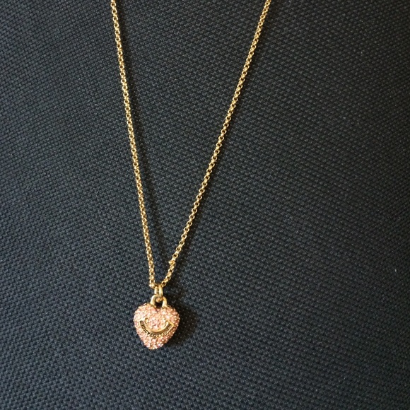 Juicy couture pink heart necklace.