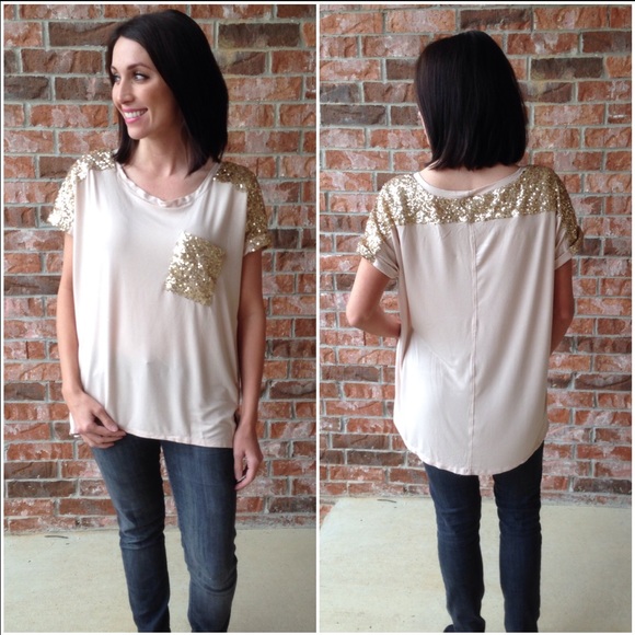 Sequin accent top
