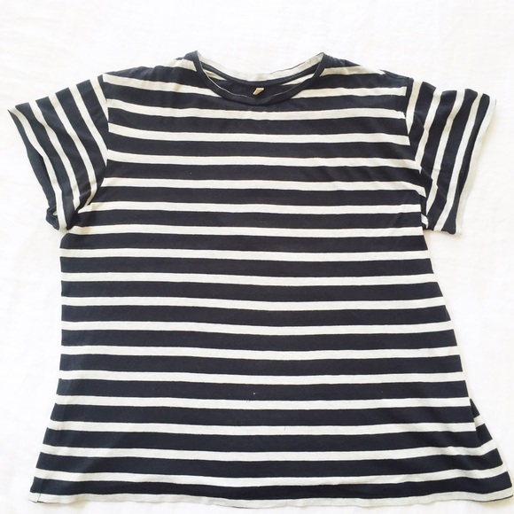 R13 Boyfriend Stripe d T-shirt Size xs - Picture 3 of 4