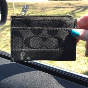 Black Coach mini wallet