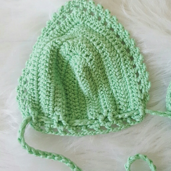 Mint Green Crochet Swimsuit (New) - Picture 3 of 4