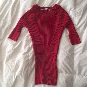 Athleta red bodycon sweater
