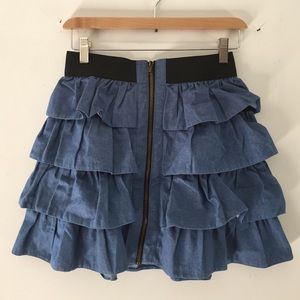 BB Dakota Denim Ruffle Skirt