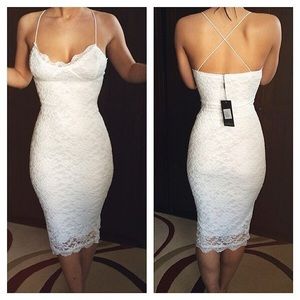 Lace midi dress
