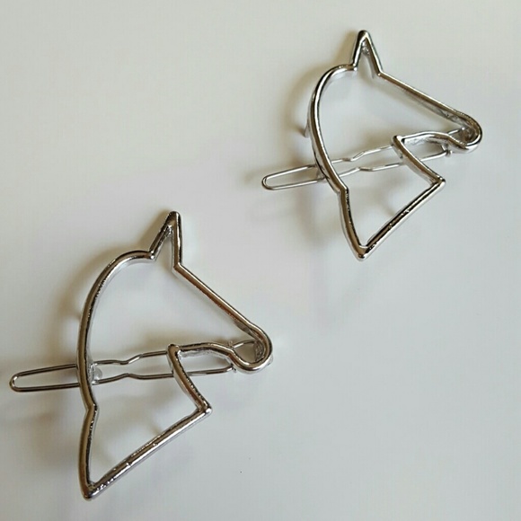 2 Unicorn Hair Barettes