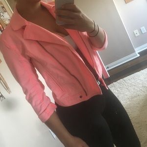 Bright pink A&F jacket