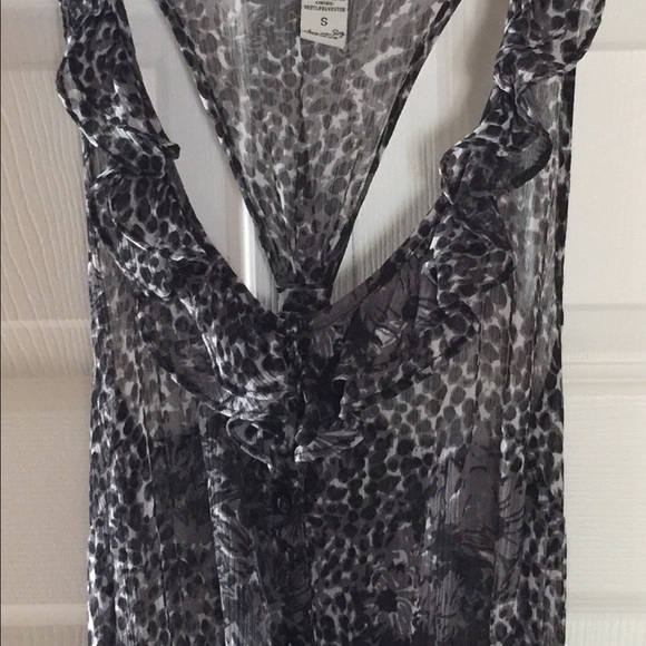 Sheer, animal print jumpsuit by American Rag.