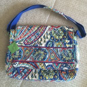 Vera Bradley Marina Paisley Messenger Purse NWT