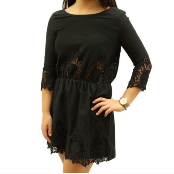 Lace Black Dress - Picture 2 of 6