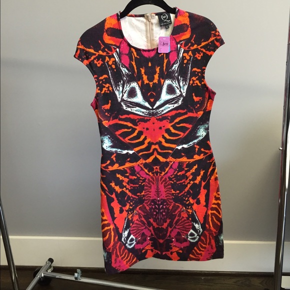 Alexander McQueen colorful dress