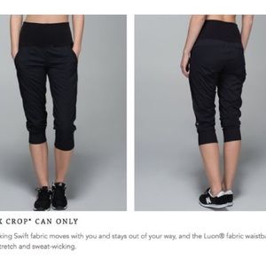 Lululemon Athletica In Flux Crop sz 6 NWT black