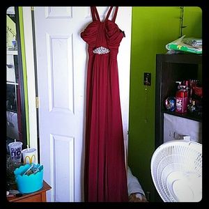 Maroon Red Prom Dress