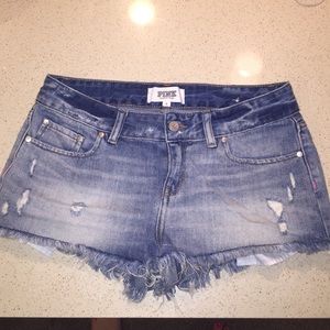 Pink by Victoria's Secret - size 6 - jean shorts