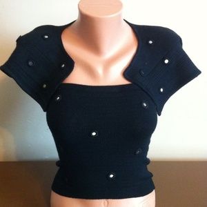 Halter top sweater mirrored