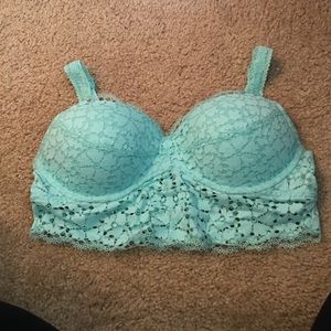 Pink Eyelette lace Bralette