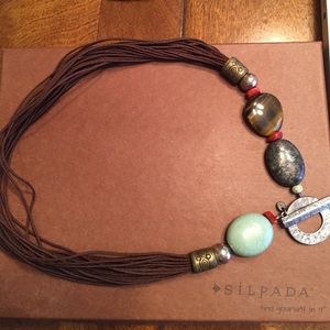 Retired Silpada sterling tigers eye necklace