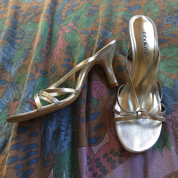 ☀️Silver Kitten Heel Sandals☀️