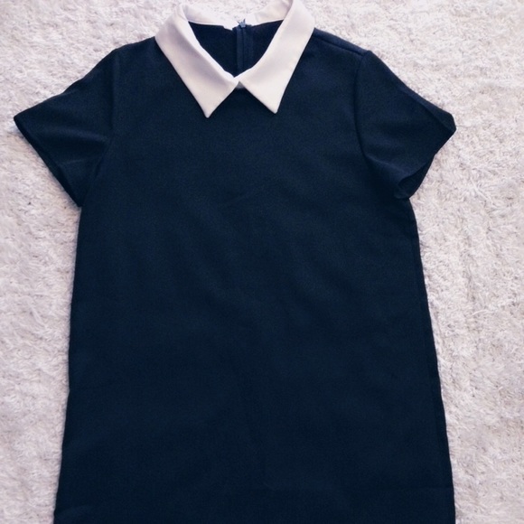 Black and white collared dress