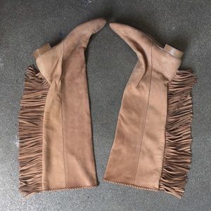 ZARA suede fringe boots