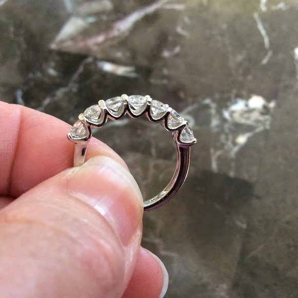 Swarovski Zirconia Platinum overlay Sterling Ring - Picture 4 of 5