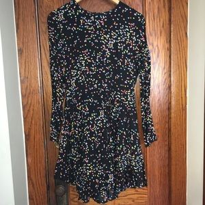 Light weight black & rainbow pokadots