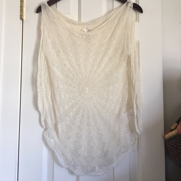 Anthropologie sheer knit pullover cover up