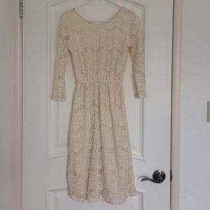 ASOS Chelsea Girl cream lace dress