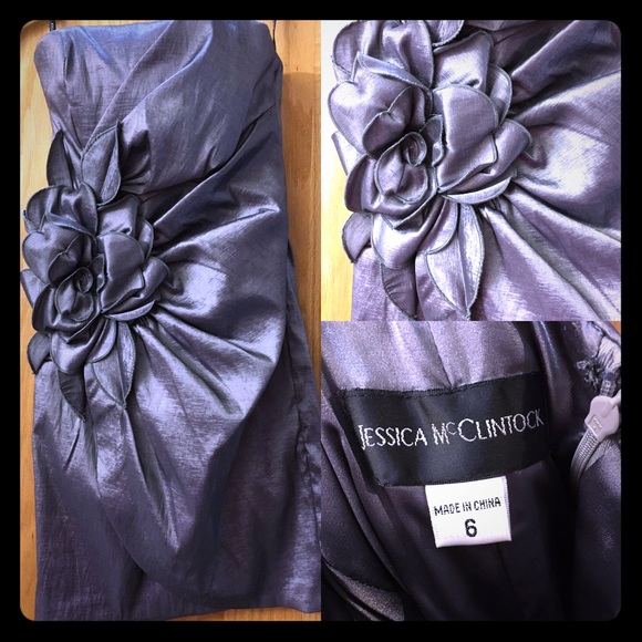 Jessica McClintock Grey Party Dress