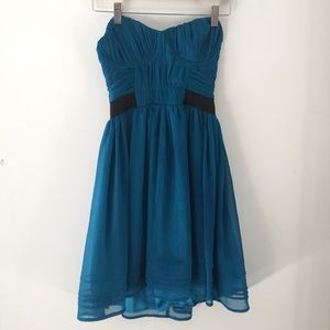 Silence & Noise Strapless Dress with Ruched Bodice