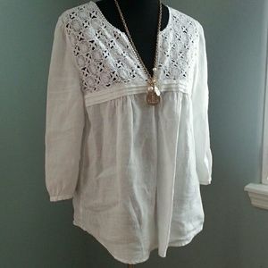 I Love Linen Boho Top