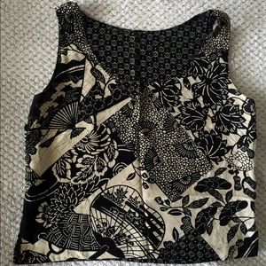 Black and white blouse