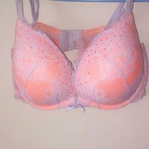 Neon Orange and Purple Bra