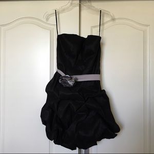 Forever 21 Strapless Ruffle Homecoming Dress in Black