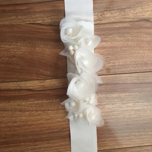Floral bridal sash
