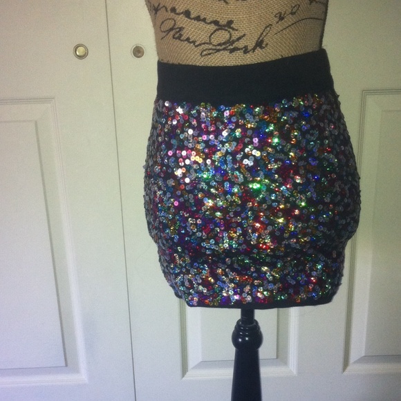 muticolor mini cocktail skirt