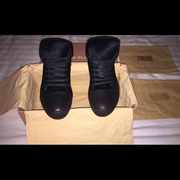 Acne studios pony hair sneakers