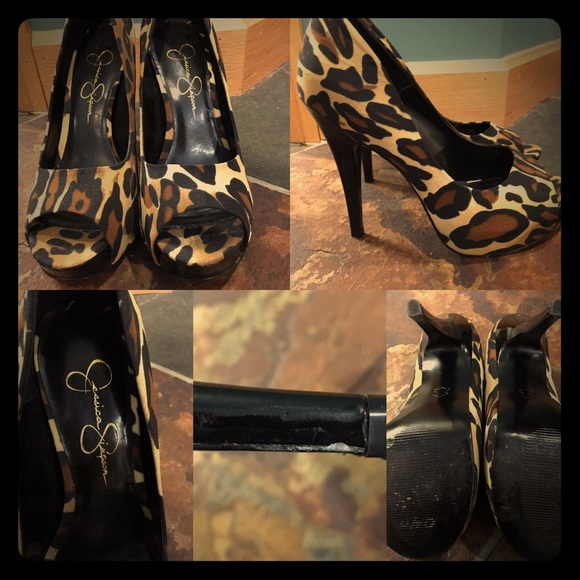 Jessica Simpson Cheetah Peep Toes