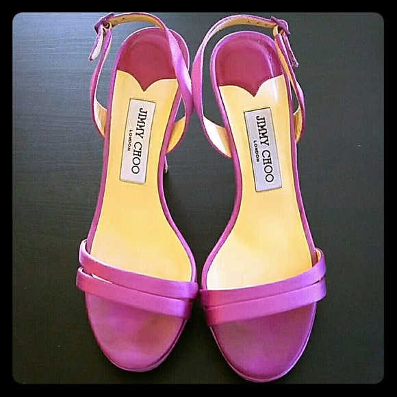 Jimmy Choo Satin Purple Heels