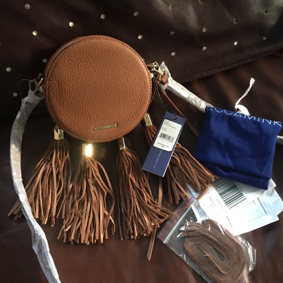 NEW Rebecca Minkoff Fringe Crossbody in Camel - Picture 3 of 4
