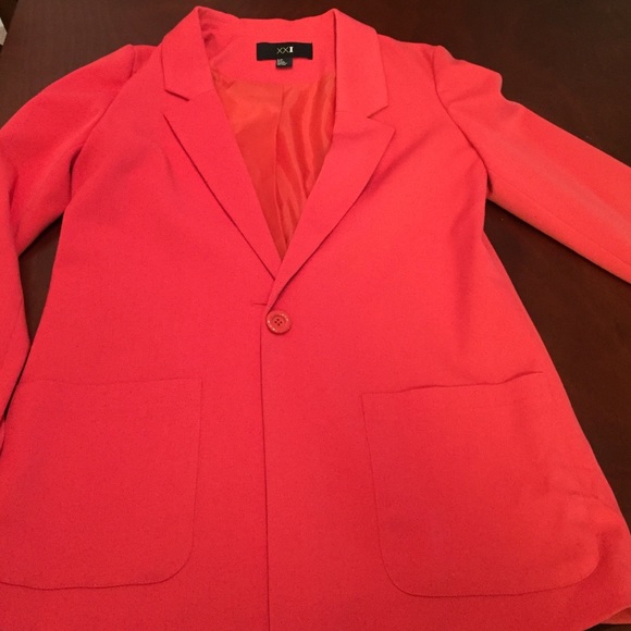 F21 ORANGE boyfriend blazer!