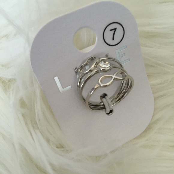 Set of 3 rings/heart/infinity/crystal. Price firm - Picture 3 of 4