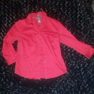 Van Heusen, red button up